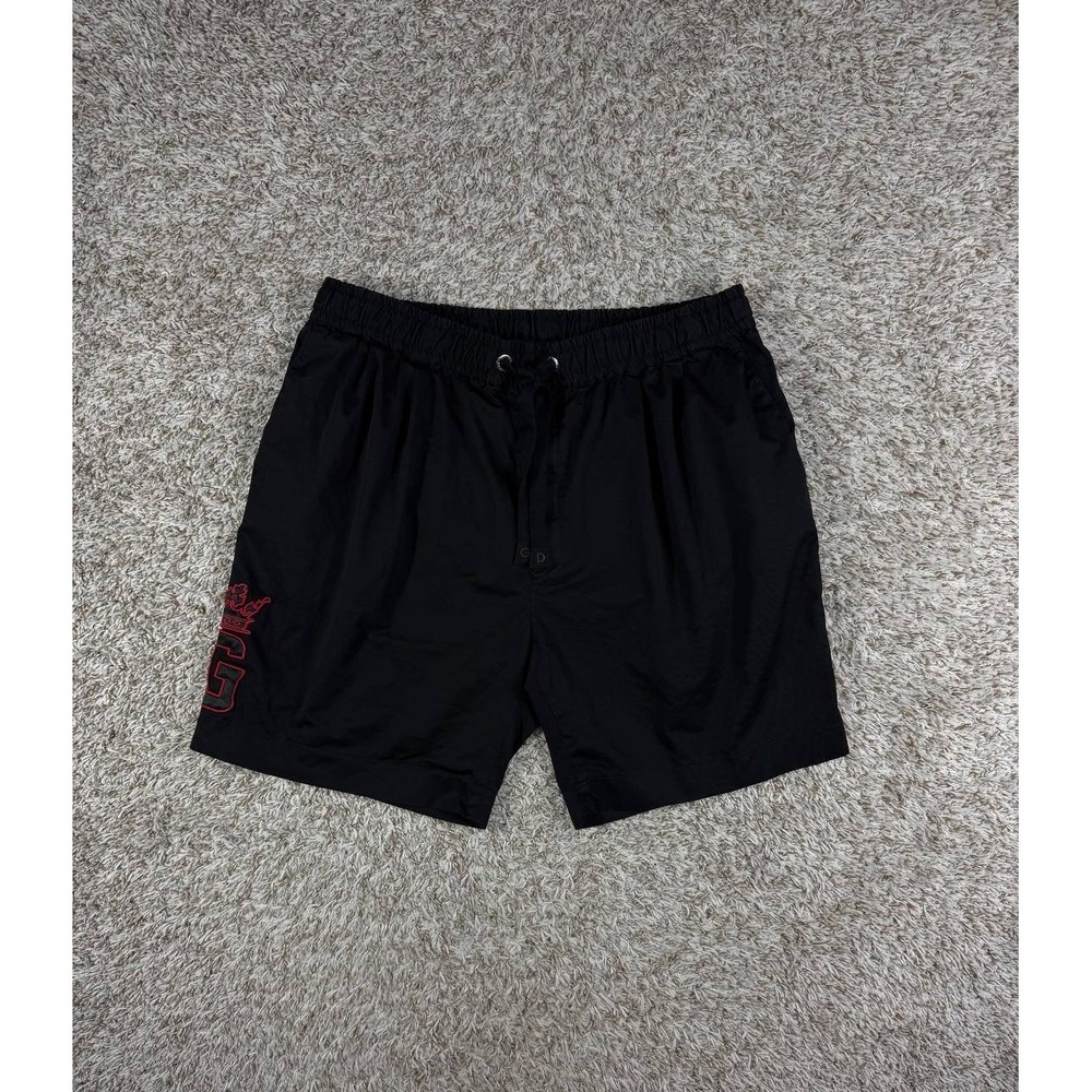 Dolce & Gabbana DG Crown Logo Bermuda Shorts Sweatshorts Men's Size 58 Black